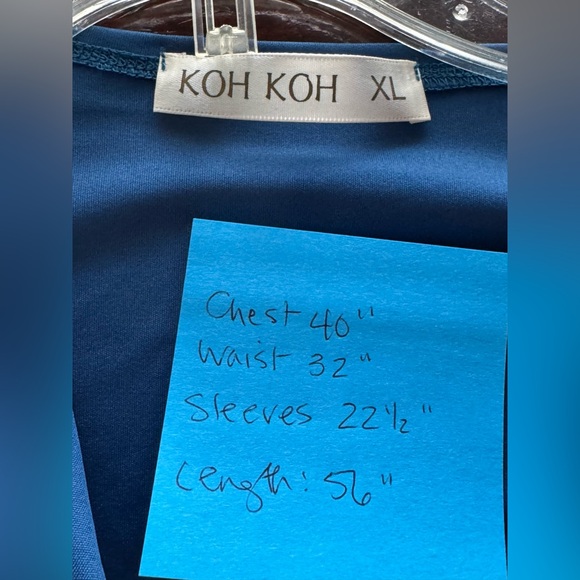 KOH KOH Long Sleeve Full Floor Length Elegant Sexy Wrap Formal Women’s Large - Picture 11 of 13